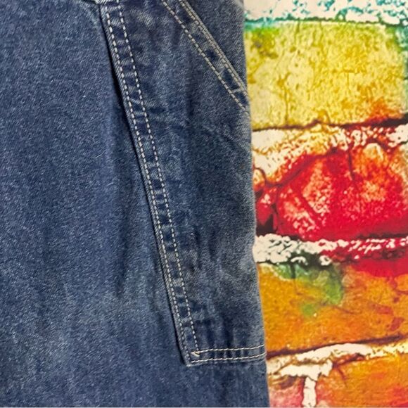 Vintage OshKosh Denim Carpenter Jeasn Made in USA Talon 42 Zipper 36 x 32 - Picture 8 of 10